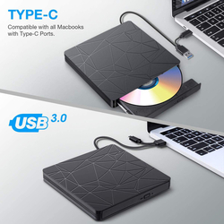 Externí, CD, DVD mechanika s USB 3.0, port USB mini - VYBALENO