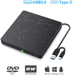 Externí, CD, DVD mechanika s USB 3.0, port USB mini - VYBALENO