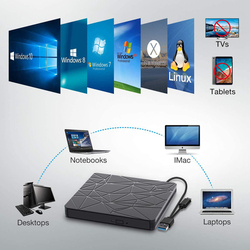 Externí, CD, DVD mechanika s USB 3.0, port USB mini - VYBALENO