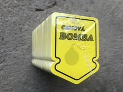 Visačky SKONTO ŠIPKA 43 x 60, CENOVÁ BOMBA, žlutá, 250 ks