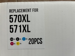 Sada inkoustových cartridgí pro tiskárny Canon PGI-570 - CLI-571 XL s čipem - 20 kusů